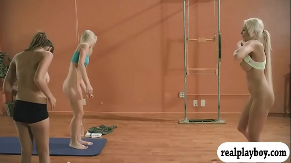 Hot yoga session with big boobs blonde coach Khloe Terae